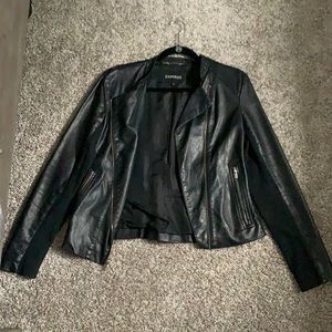 Express Black leather jacket